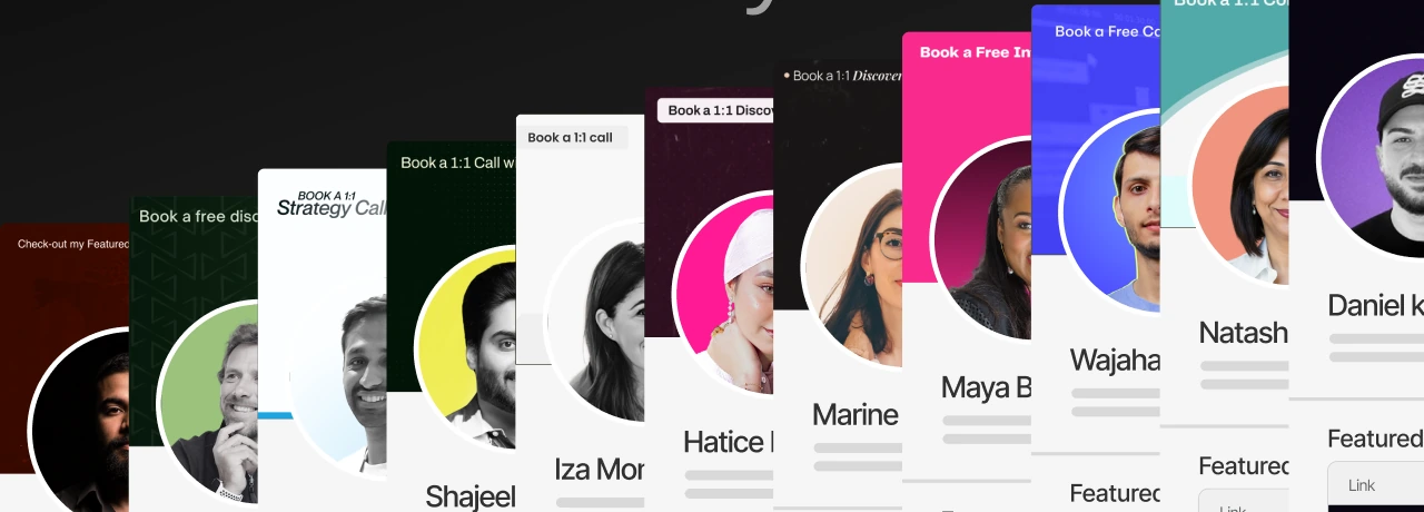 A selection of LinkedIn profile visuals from Awais’s supplied design gallery